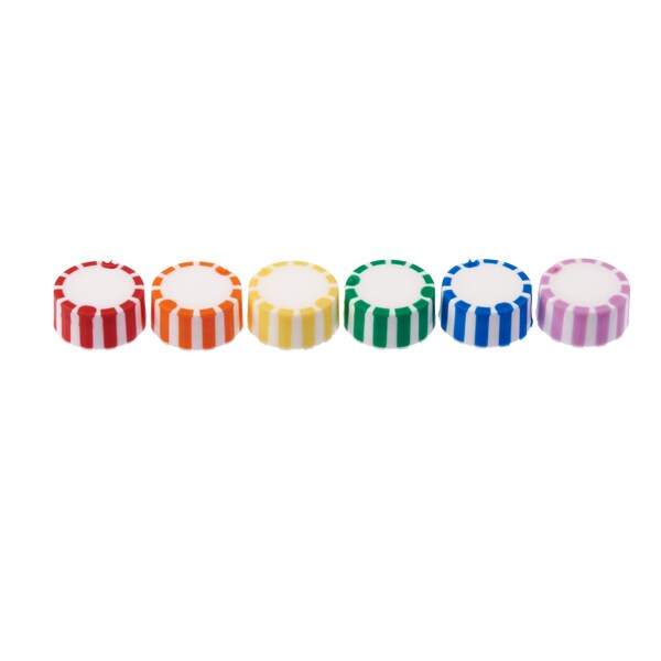 Celltreat CAP ONLY, Assrtd Clr Scrw Top Micro Tube Grp Cap W/O-Ring, Non-sterile, PK1000 230840A - main